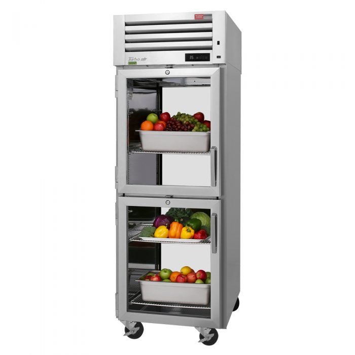 Turbo Air PRO-26-2R-G-PT-N 4 Glass Half Door Pass-Thru, Top Mount Refrigerator