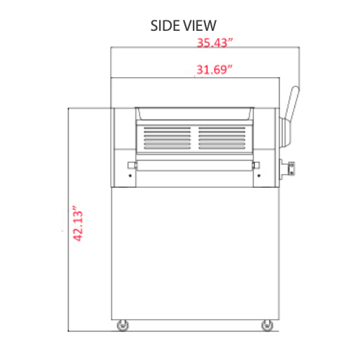 Prepline FSS-120 Stainless Steel Reversible 120v Floor Model Dough Sheeter