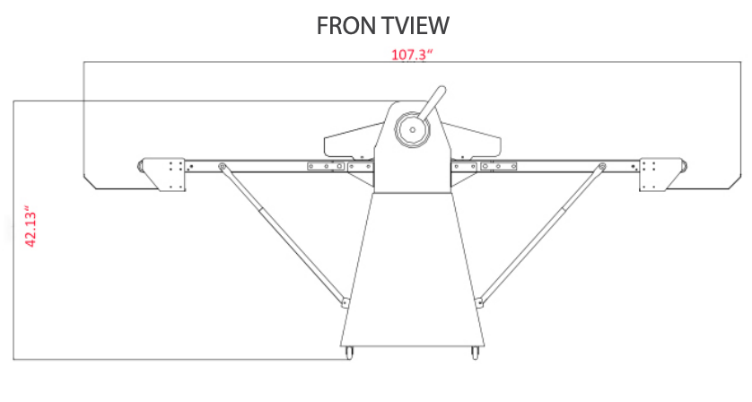 Prepline FSS-220 Stainless Steel Reversible 220v Floor Model Dough Sheeter