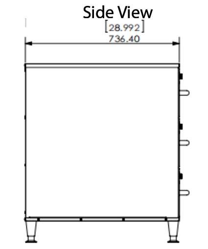 Prepline DW3N Triple Narrow Freestanding Stainless Steel Drawer Warmer- 1350W, 120V