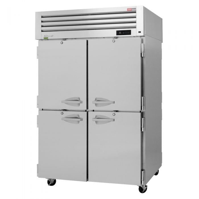 Turbo Air PRO-50-4R-PT-N 8 Solid Half-Door Pass-Thru, Top Mount Refrigerator, 50.2 Cu. Ft.