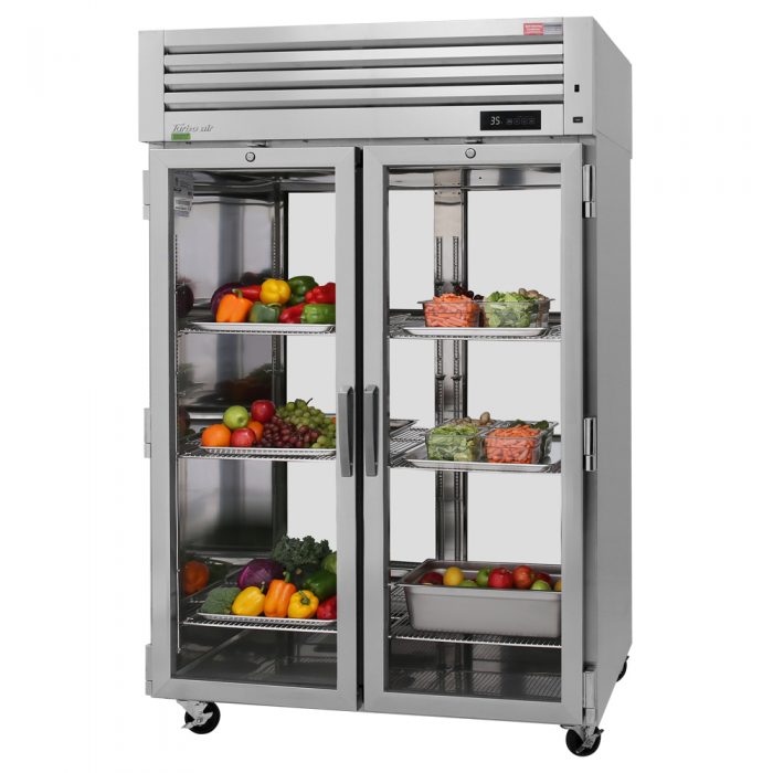 Turbo Air PRO-50R-G-PT-N 4 Glass Door Pass-Thru, Top Mount Refrigerator, 54.8 Cu. Ft.