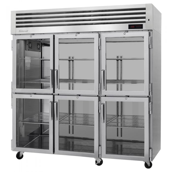 Turbo Air PRO-77-6H-G 6 Glass Half-Door Heated Cabinet