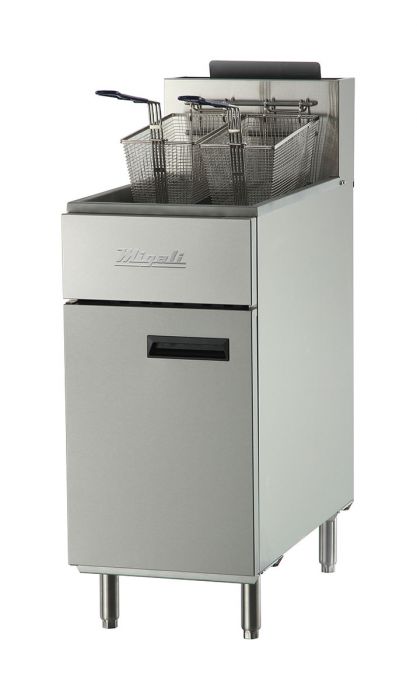 Migali C-F40-NG 40 lb Natural Gas Fryer - 102,000 BTU, Competitor Series