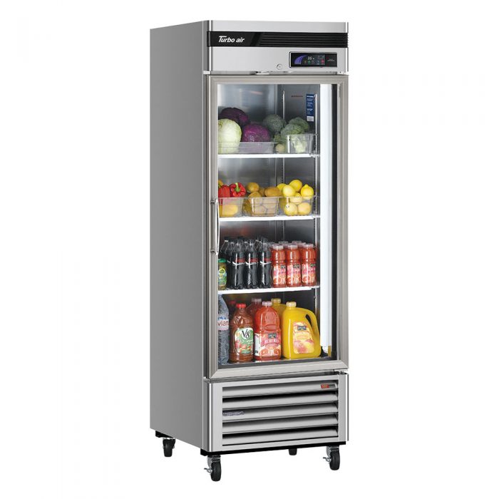 Turbo Air TSR-23GSD-N6 1 Glass Door Refrigerator, Bottom Mount, 20 Cu. Ft.