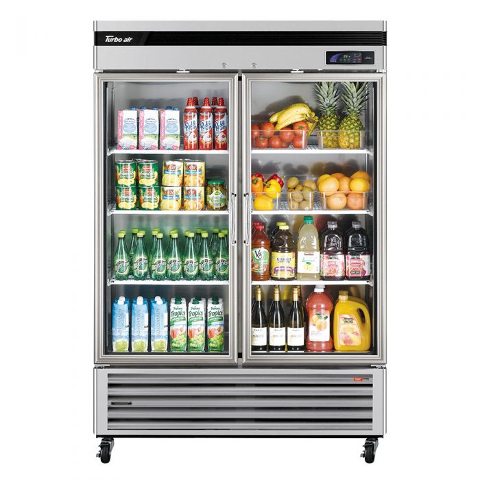Turbo Air TSR-49GSD-N 2 Glass Door Refrigerator, Bottom Mount, 44.1 Cu. Ft.