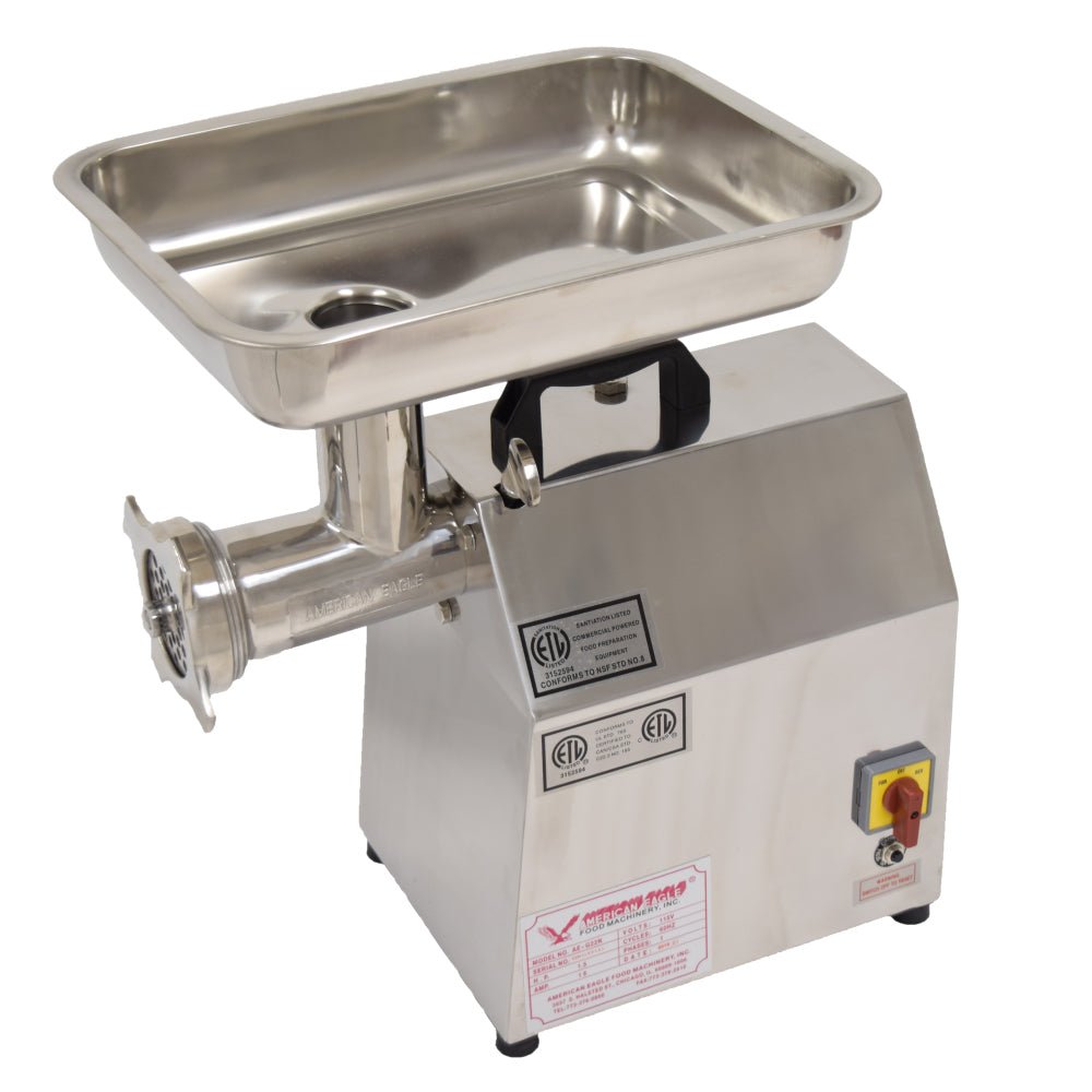 American Eagle AE - G22N 1.5HP #22 Commercial Meat Grinder Stainless Steel - TheChefStore.Com