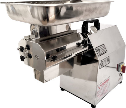 American Eagle AE - GMC22N - 1 - 1/2 1.5HP High Volume Commercial Electric Meat Cutter Kit, 1 - 1/2" Output, Stainless Steel