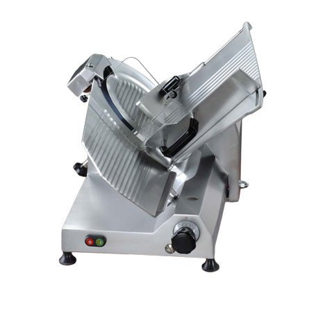 AMPTO 300E 12" Meat Slicer, Gravity Fed, Belt Driven - TheChefStore.Com