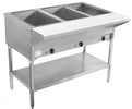 BevLes BVST - 3 3 Well Electric Steam Table, 230V, in Silver (BVST - 3 - 240) - TheChefStore.Com