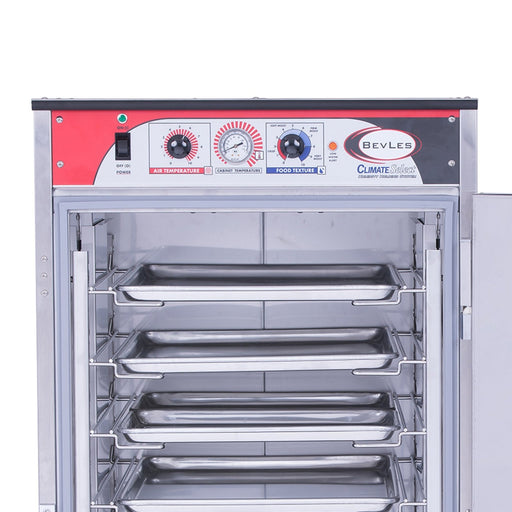 BevLes HCSS60 Climate Select 3/4 Size Humidity Controlled Insulated Heated Holding Cabinet, Universal Width, 230V, in Silver (HCSS60W94) - TheChefStore.Com