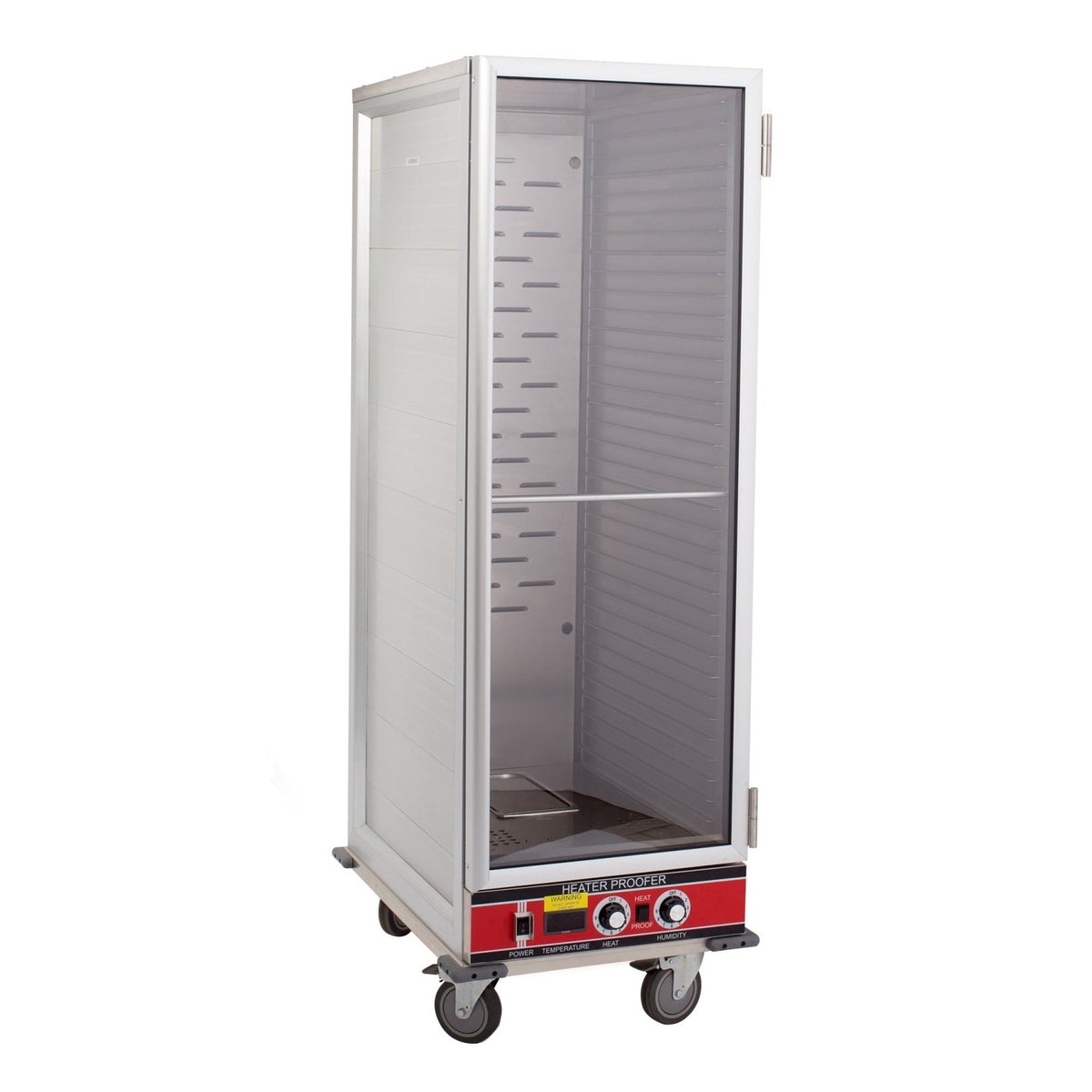 BevLes HPC - 7125 - A - 4 Full Size Non - Insulated HPC Proofing & Holding Cabinet, 1 Clear Door, Adjustable Slides, in Silver (HPC - 7125 - A) - TheChefStore.Com