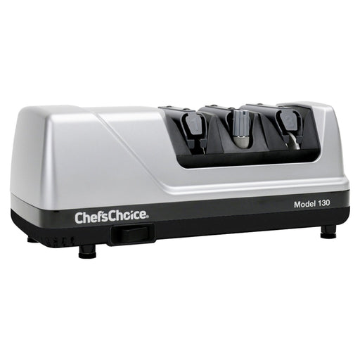 Chef's Choice 130 Professional Electric Knife Sharpener, 3 - Stage 20 - Degree Trizor, in Platinum (0130506) - TheChefStore.Com