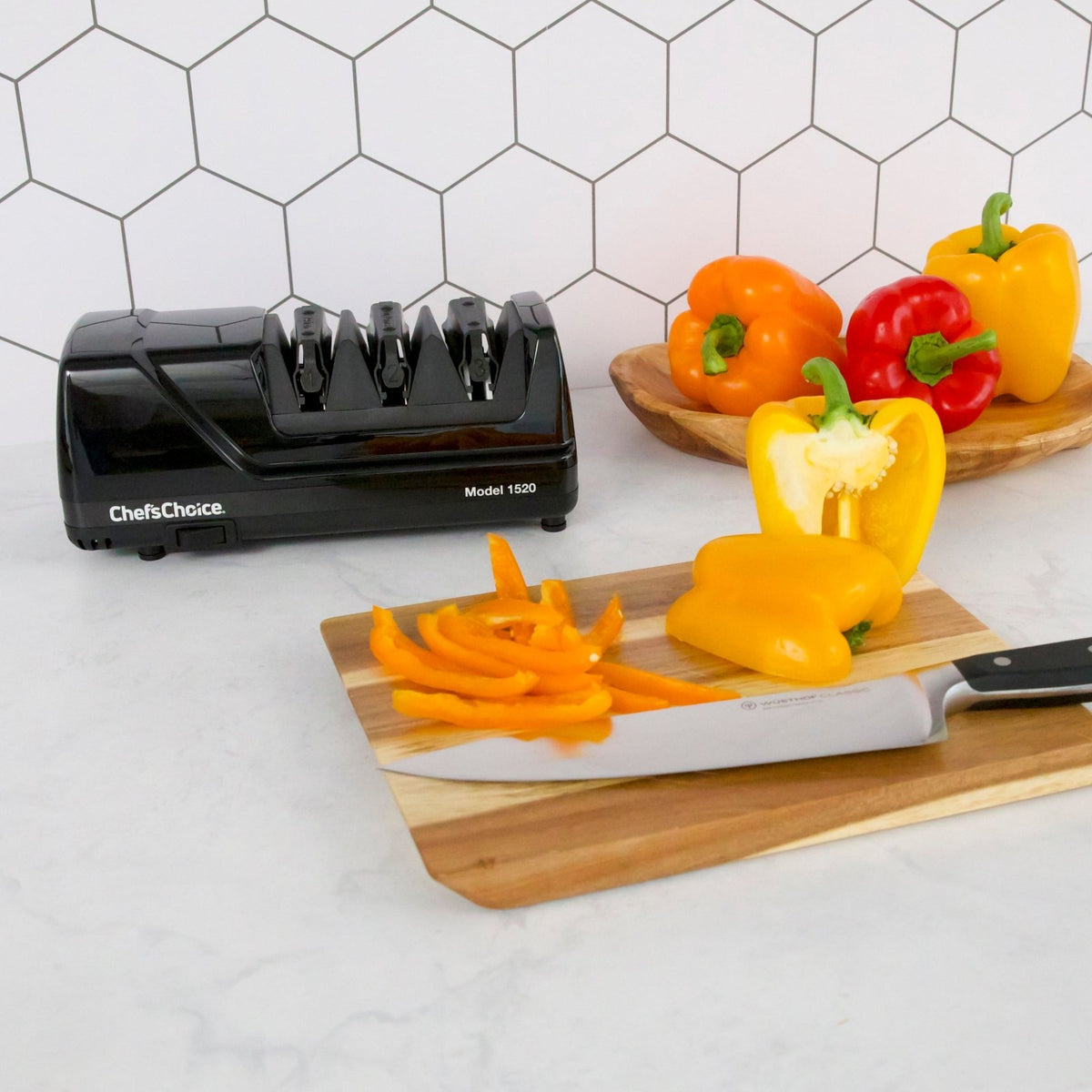 Chef's Choice 1520 AngleSelect Professional Electric Knife Sharpener for Straight Edge and Serrated Knives, Black - TheChefStore.Com