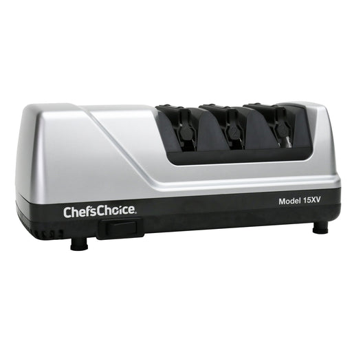 Chef's Choice 15XV Professional Electric Knife Sharpener, 3 - Stage 15 - Degree Trizor, in Platinum (0101500) - TheChefStore.Com