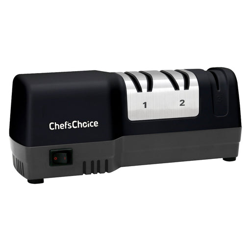 Chef's Choice 250 Diamond Hone Hybrid Knife Sharpener for 20 Degree Straight and Serrated Knives, 3 - Stage, in Black (0250101) - TheChefStore.Com