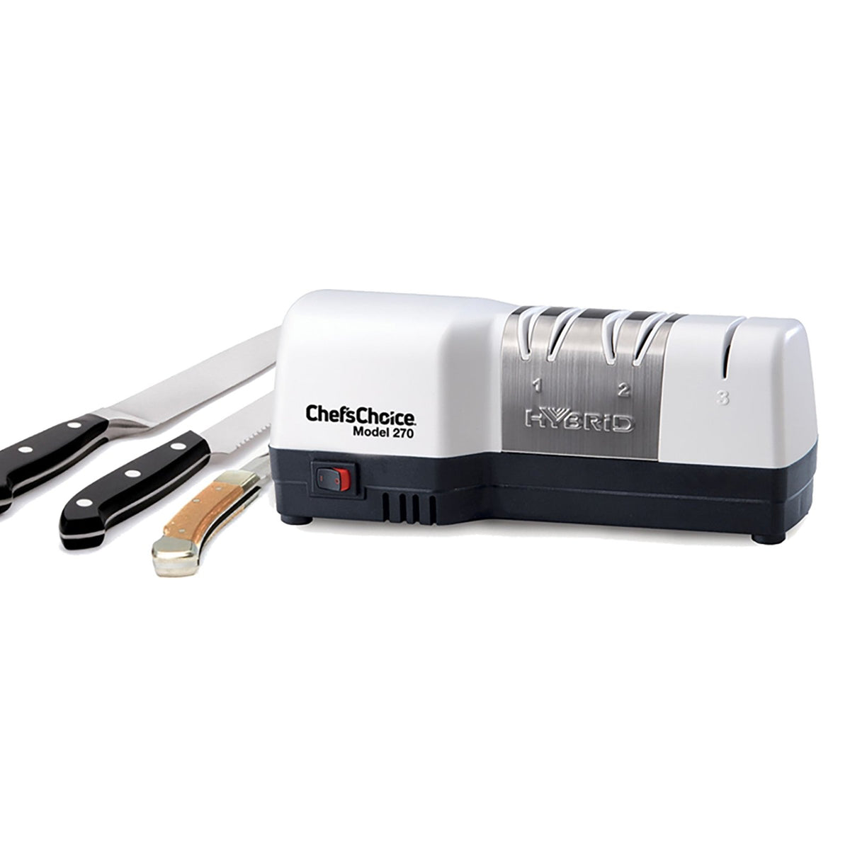 Chef's Choice 270 Diamond Hone Hybrid Knife Sharpener, 3 - Stage, in White (0270100) - TheChefStore.Com