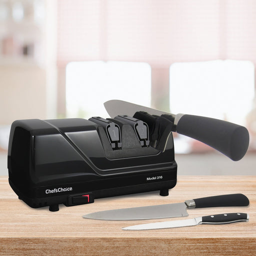 Chef's Choice 316 Electric Knife Sharpener, in Black (0316000) - TheChefStore.Com