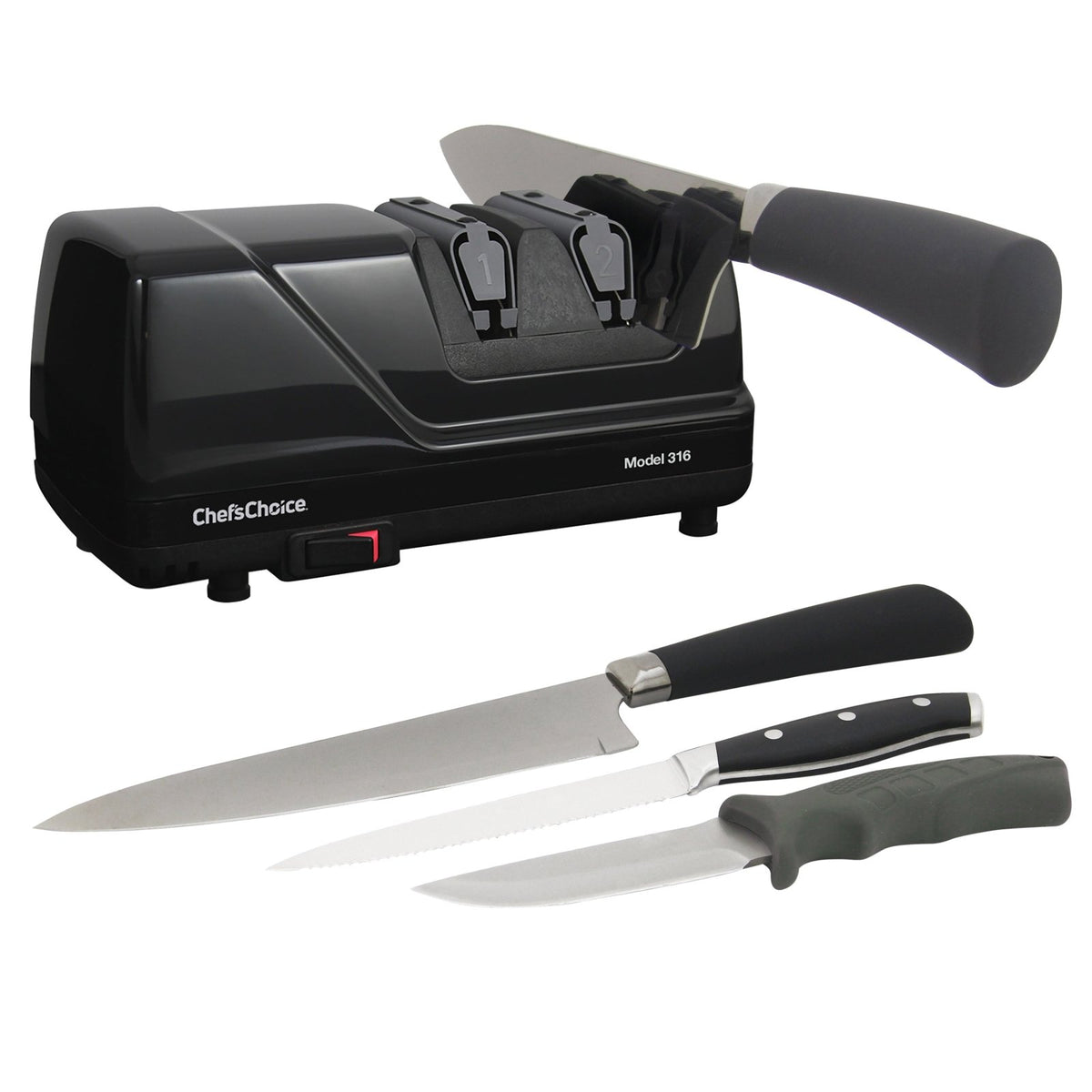 Chef's Choice 316 Electric Knife Sharpener, in Black (0316000) - TheChefStore.Com