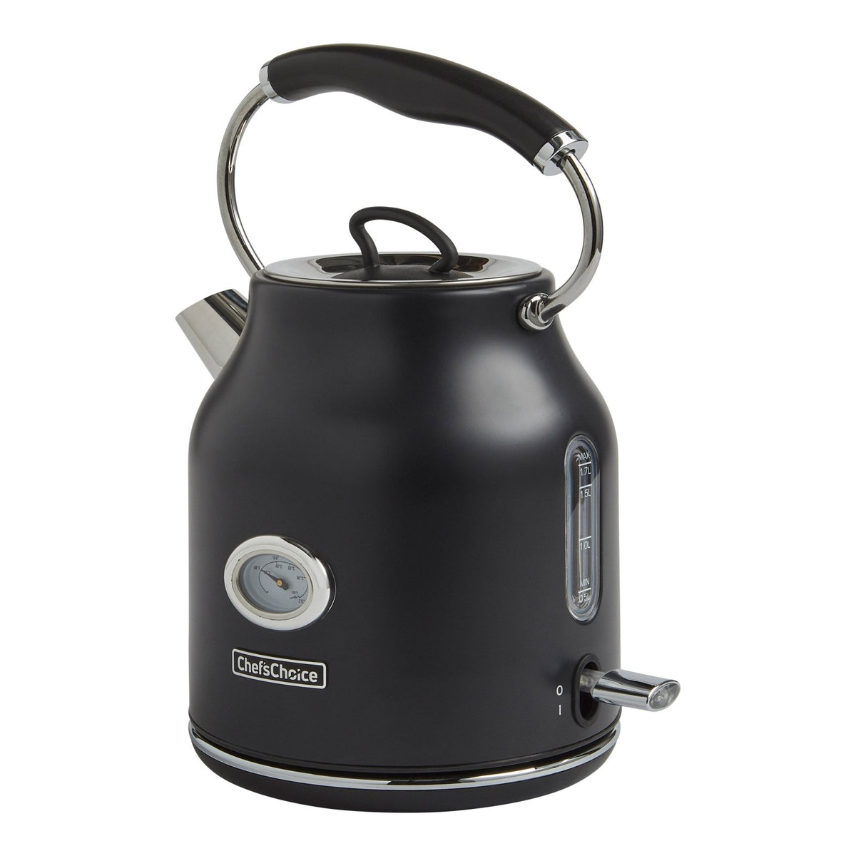 Chef's Choice KTCC17MB13 Gourmezza Electric Kettle with Auto - Shutoff & Boil - Dry Protection, 1.7 Liter Capacity, in Matte Black - TheChefStore.Com