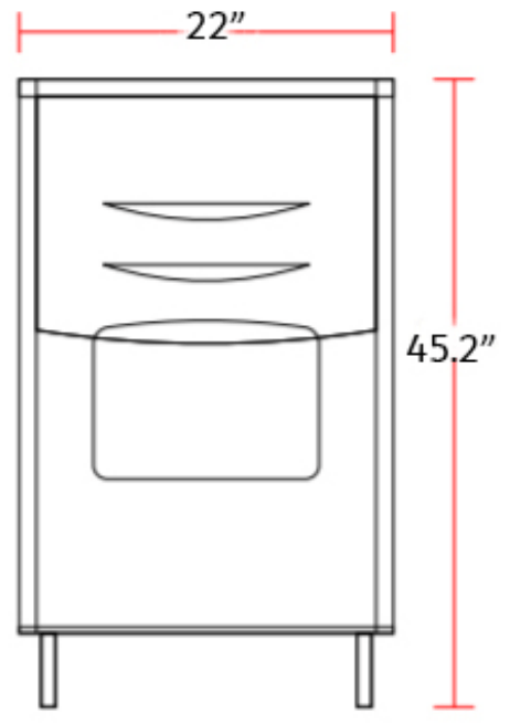 Coldline B275 22" 275 lb. Ice Storage Bin, 22" Wide (Bin Only) - TheChefStore.Com