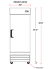 Coldline C19R 29" Single Solid Door Narrow Depth Reach - In Refrigerator - TheChefStore.Com