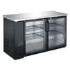 Coldline CBB - 60G 60" Black Counter Height Narrow Glass Door Back Bar Refrigerator - TheChefStore.Com