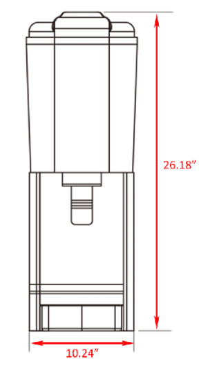 Coldline CBD - 1 Single 3 Gallon Bowl Refrigerated Beverage Dispenser with Stirring System