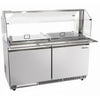 Coldline CBT-60-CSG 60" Stainless Steel Refrigerated Salad Bar, Buffet Table with Sneeze Guard, Tray Slide and Pan Cover, Self Service - TheChefStore.Com