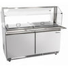 Coldline CBT - 60 - CSG 60" Stainless Steel Refrigerated Salad Bar, Buffet Table with Sneeze Guard, Tray Slide and Pan Cover, Self Service - TheChefStore.Com