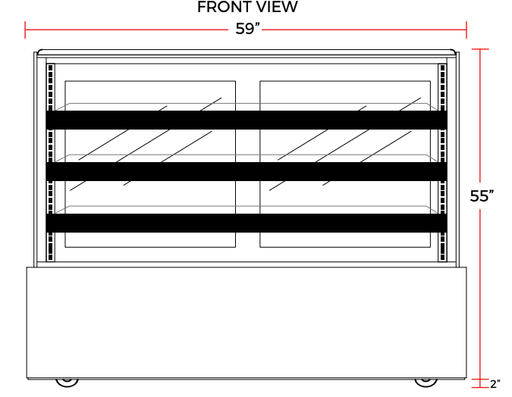 Coldline CD60 60" Refrigerated Bakery Display Case - TheChefStore.Com