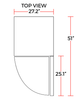 Coldline D12 - B 27" Single Glass Swing Door Merchandiser Freezer, Black - TheChefStore.Com