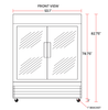 Coldline D53 - B 53" Double Glass Swing Door Merchandising Freezer, Black - TheChefStore.Com