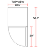 Coldline G28 - B 28" Single Glass Door Merchandising Refrigerator, Black - TheChefStore.Com