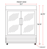 Coldline G53 - B 53" Double Glass Swing Door Merchandising Refrigerator, Black - TheChefStore.Com