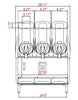 Coldline GRANITA - 3X Triple 3 Bowl Pourover Granita Slush Machine, 9.6 Gallon - TheChefStore.Com