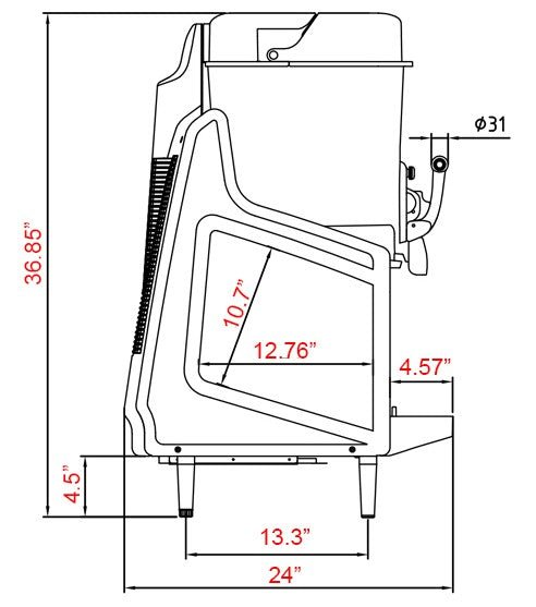 Coldline GRANITA - 3X Triple 3 Bowl Pourover Granita Slush Machine, 9.6 Gallon - TheChefStore.Com