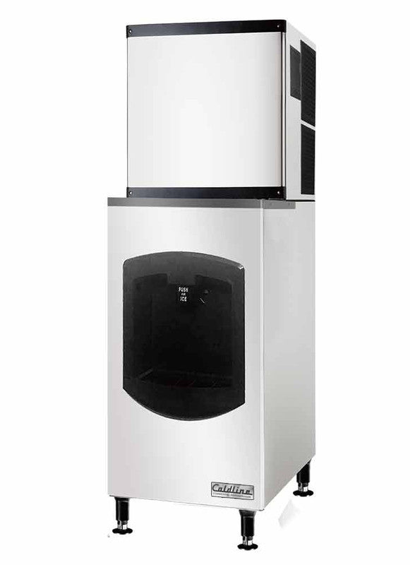 Coldline ICE400 - BD 22" Hotel Ice Machine, 400 lb. Daily Capacity, 150 lb. Storage Bin, Air Cooled, Half Cube - TheChefStore.Com