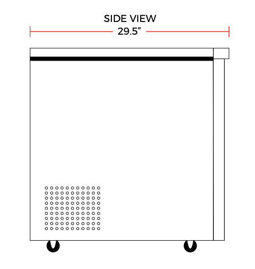 Coldline UC - 27F 27" Undercounter Work Top Freezer, 6.3 Cu. Ft. - TheChefStore.Com