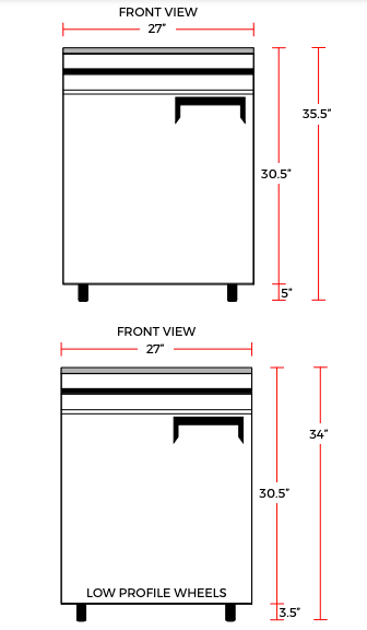 Coldline UC - 27F 27" Undercounter Work Top Freezer, 6.3 Cu. Ft. - TheChefStore.Com