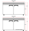 Coldline UC - 60F 60" Undercounter Work Top Freezer, 15 Cu. Ft. - TheChefStore.Com