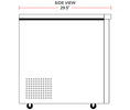 Coldline UC - 60F 60" Undercounter Work Top Freezer, 15 Cu. Ft. - TheChefStore.Com