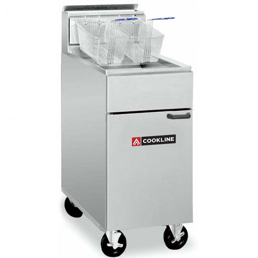 Cookline CF - 40 - LP 16" Liquid Propane Tube Standing 40 lb. Commercial Deep Fryer, (90,000 BTU) - TheChefStore.Com