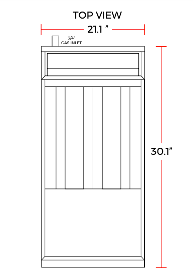 Cookline CF - 75 - NG 21" Natural Gas Tube Standing 55 lb. Commercial Deep Fryer, 170,000 BTU - TheChefStore.Com