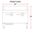 Cookline CGG - 24M 24" Gas Countertop Griddle with Manual Controls, 60,000 BTU - TheChefStore.Com