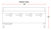 Cookline CGG - 48M 48" Gas Countertop Griddle with Manual Controls, 120,000 BTU - TheChefStore.Com