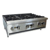 Cookline CHP - 36 - 6 36" Gas Six Burner Commercial Countertop Hot Plate, 150,000 BTU - TheChefStore.Com