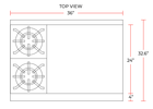 Cookline CR36 - 24G - NG 36" 2 Burner Natural Gas Range with 24" Right Side Griddle and Standard Oven, 131,000 BTU - TheChefStore.Com