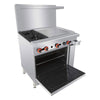 Cookline CR36 - 24G - NG 36" 2 Burner Natural Gas Range with 24" Right Side Griddle and Standard Oven, 131,000 BTU - TheChefStore.Com