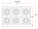 Cookline CR36 - 6 - LP 36" 6 Burner Liquid Propane Range with Oven - TheChefStore.Com